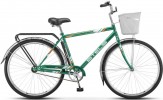 Велосипед 28' дорожный STELS NAVIGATOR-300 Gent зеленый, 1ск., 20' + корзина Z010
